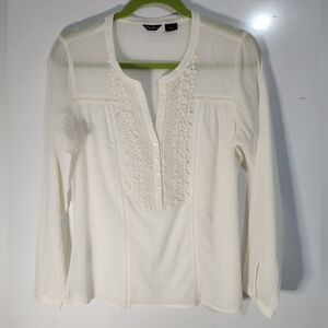 Eddie Bauer Womens Long Sleeve Blouse, Size Med